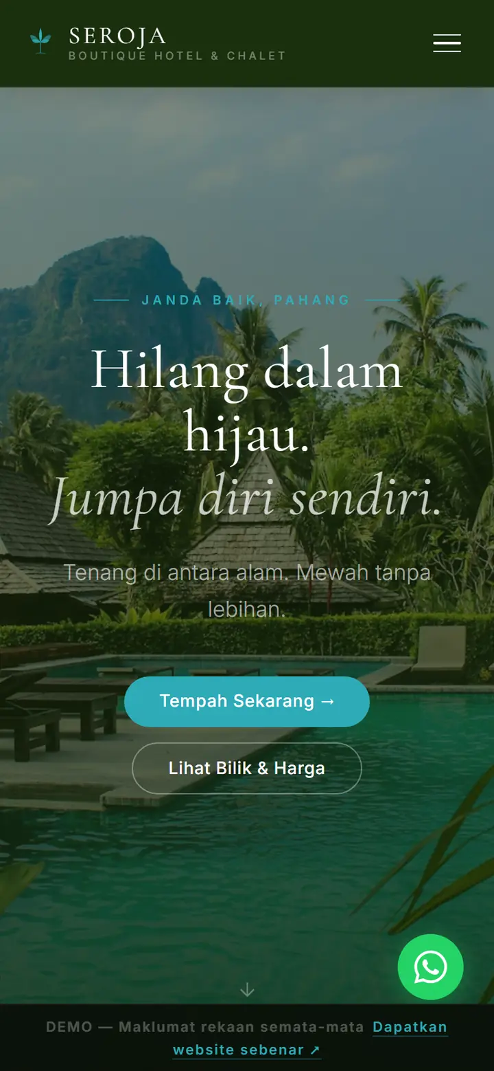 Screenshot of the SEROJA site