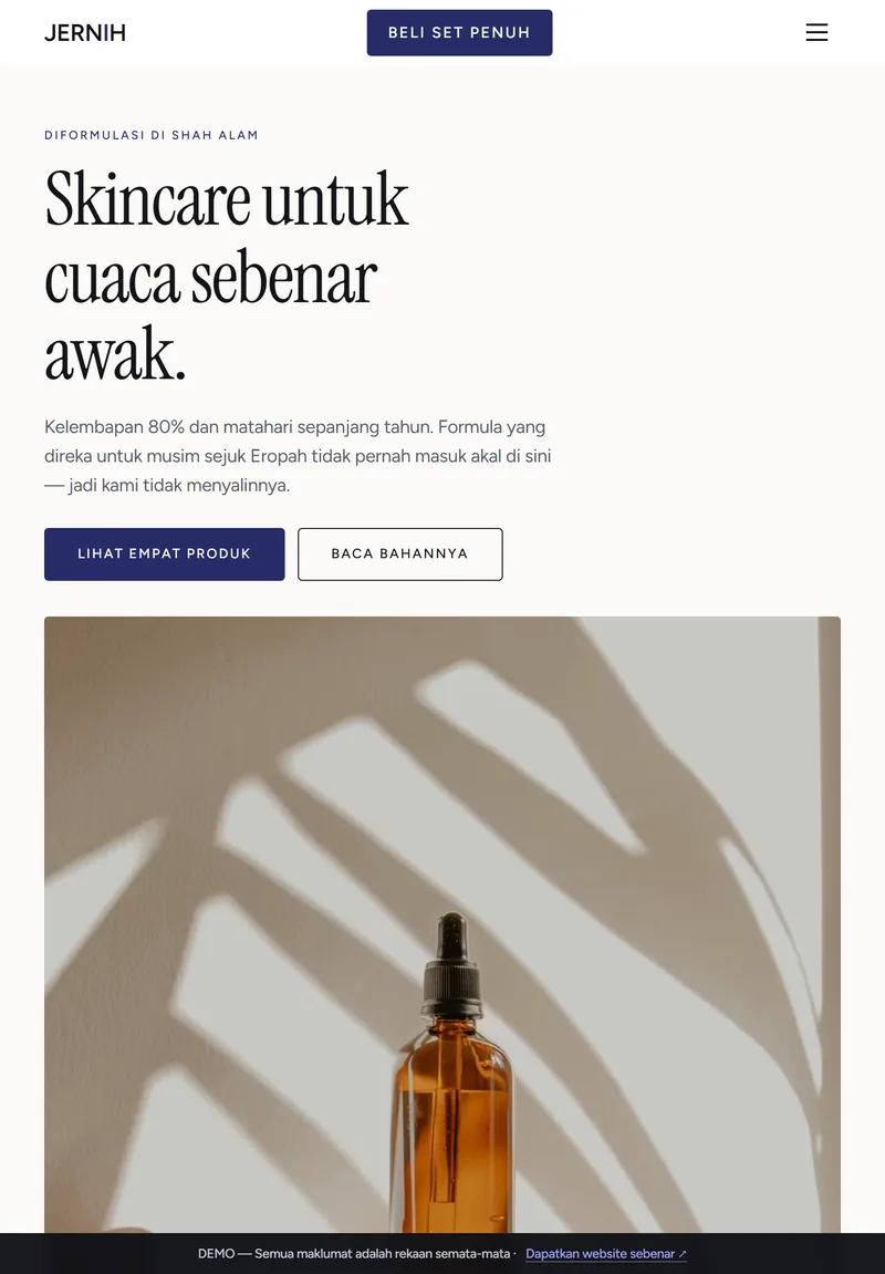 Tablet view of the JERNIH site